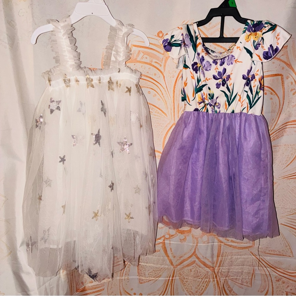 Toddler Girl Bundle: Floral and Starry Tulle Dresses